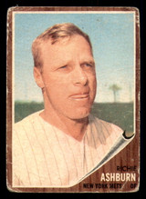 1962 Topps #213 Richie Ashburn Poor ID: 351029 1962 Topps #213 Richie Ashburn Poor ID: 351029