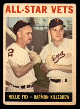 1964 Topps #81 Nellie Fox/Harmon Killebrew All-Star Vets Very Good  ID: 351110