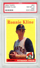 1958 Topps #82 Ron Kline PSA 8pd NM-Mint 