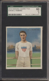 1910 Mecca Cigarettes Champion Athlete W.C. Robins SGC 60 EX 5 #* 1910 Mecca Cigarettes Champion Athlete W.C. Robins SGC 60 EX 5 #*