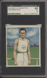 1910 Mecca Cigarettes Champion Athlete Frank Riley  SGC 60 EX 5  #*