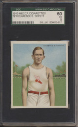 1910 Mecca Cigarettes Champion Athlete Clarence Tippett  SGC 60 EX 5  #*