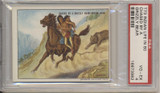 1910 T73 Hassan Cigarettes Indians Life Of 1860's Chased By A Grizzly Bear  PSA 4 VG-EX  #*