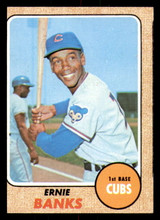 1968 Topps #355 Ernie Banks Miscut Cubs   ID:351795