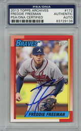 2013 Topps Archives #172 Freddie Freeman Signed Auto PSA/DNA Braves