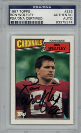 1987 Topps #333 Ron Wofley RC Signed Auto PSA/DNA Arizona Cardinals