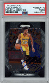 2017 Panini Prizm #287 Julius Randle Signed Auto PSA/DNA Lakers