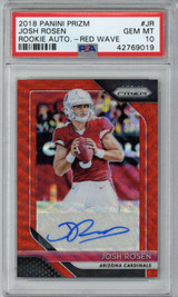 2018 Panini Prizm Red Wave Autograph 111/199 Josh Rosen PSA Gem Mint 10 Arizona Cardinals