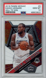 2019 Panini Mosaic Will to Win # 4 Kawhi Leonard PSA Gem Mint 10 Los Angeles Clippers ID: 353684