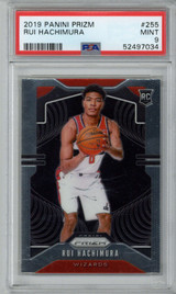 2019 Panini Prizm # 255 Rui Hachimura PSA Mint 9 Washington Wizards ID: 353732