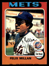 1975 Topps #445 Felix Millan Miscut Mets 1975 Topps #445 Felix Millan Miscut Mets