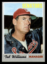 1970 Topps #211 Ted Williams Manager, UER Excellent 1970 Topps #211 Ted Williams Manager, UER Excellent