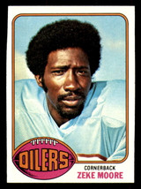 1976 Topps #82 Zeke Moore Miscut Oilers