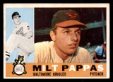 1960 Topps #12 Milt Pappas Very Good  ID: 357583