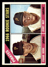 1966 Topps #123 Frank Bork/Jerry May Pirates Rookies Ex-Mint RC Rookie  ID: 358625