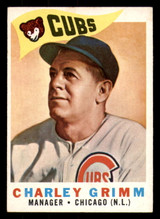 1960 Topps #217 Charlie Grimm MG Very Good ID: 360492 1960 Topps #217 Charlie Grimm MG Very Good ID: 360492