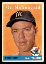 1958 Topps #20 Gil McDougald UER G-VG  ID: 360589