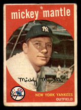 1959 Topps #10 Mickey Mantle Poor  ID: 360620