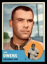 1963 Topps #483 Jim Owens UER Ex-Mint  ID: 361573