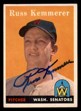 1958 Topps #137 Russ Kemmerer Signed Auto Senators ID:359291 1958 Topps #137 Russ Kemmerer Signed Auto Senators ID:359291