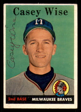 1958 Topps #247 Casey Wise Signed Auto Braves   ID:359382