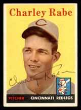 1958 Topps #376 Charley Rabe Signed Auto RC Rookie Reds ID:359489 1958 Topps #376 Charley Rabe Signed Auto RC Rookie Reds ID:359489