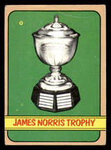 1972-73 Topps #172 James Norris Trophy Very Good 1972-73 Topps #172 James Norris Trophy Very Good