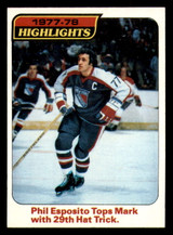 1978-79 Topps #2 Phil Esposito Near Mint 1978-79 Topps #2 Phil Esposito Near Mint