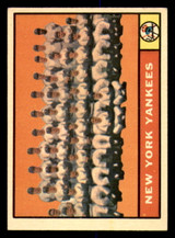 1961 Topps #228 Yankees Team Writing on Back Yankees 1961 Topps #228 Yankees Team Writing on Back Yankees