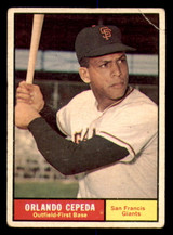 1961 Topps #435 Orlando Cepeda UER G-VG 