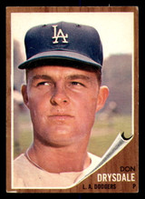 1962 Topps #340 Don Drysdale Excellent+  ID: 368252