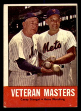 1963 Topps #43 Casey Stengel/Gene Woodling Veteran Masters Excellent 