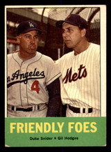 1963 Topps #68 Duke Snider/Gil Hodges Friendly Foes Excellent+  ID: 368291