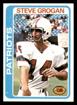 1978 Topps #485 Steve Grogan Near Mint 