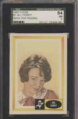1960 Fleer Spins & Needles #2 Jill Corey SGC 84 NM 7 #* 1960 Fleer Spins & Needles #2 Jill Corey SGC 84 NM 7 #*