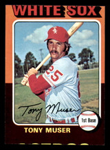 1975 Topps Mini #348 Tony Muser Miscut White Sox