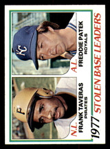 1978 Topps #204 Frank Taveras/Freddie Patek Stolen Base Leaders DP Near Mint  ID: 372420