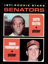 1971 Topps #93 Norm McRae/Denny Riddleberger Senators Rookies Ex-Mint RC Rookie 
