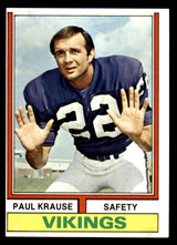 1974 Topps #82 Paul Krause Near Mint 