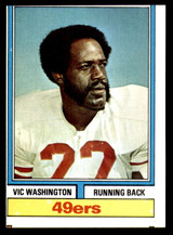 1974 Topps #62 Vic Washington Miscut 49ers ID:373813