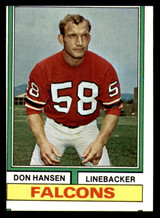 1974 Topps #3 Don Hansen Miscut Falcons ID:373843
