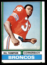 1974 Topps #166 Bill Thompson Miscut Broncos 1974 Topps #166 Bill Thompson Miscut Broncos