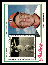 1978 Topps #279 Bill Virdon MG Near Mint 