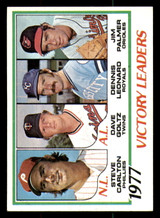 1978 Topps #205 Steve Carlton/Dave Goltz/Dennis Leonard/Jim Palmer Victory Leaders Ex-Mint  ID: 375403