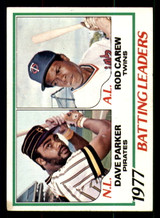 1978 Topps #201 Dave Parker/Rod Carew Batting Leaders Ex-Mint ID: 375451 1978 Topps #201 Dave Parker/Rod Carew Batting Leaders Ex-Mint ID: 375451