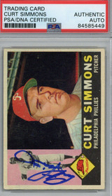 1960 Topps Curt Simmons Signed Auto PSA/DNA Phillies