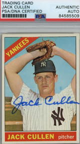 1966 Topps Jack Cullen Signed Auto PSA/DNA Yankees