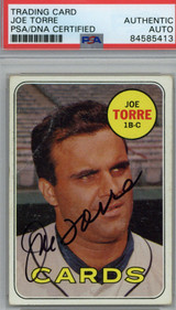 1969 Topps Joe Torre Signed Auto PSA/DNA St. Louis Cardinals 1969 Topps Joe Torre Signed Auto PSA/DNA St. Louis Cardinals
