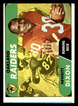 1968 Topps #64 Hewritt Dixon Miscut Raiders