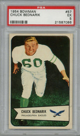 1954 Bowman #59 Bill McColl PSA 5 EX 1954 Bowman #59 Bill McColl PSA 5 EX